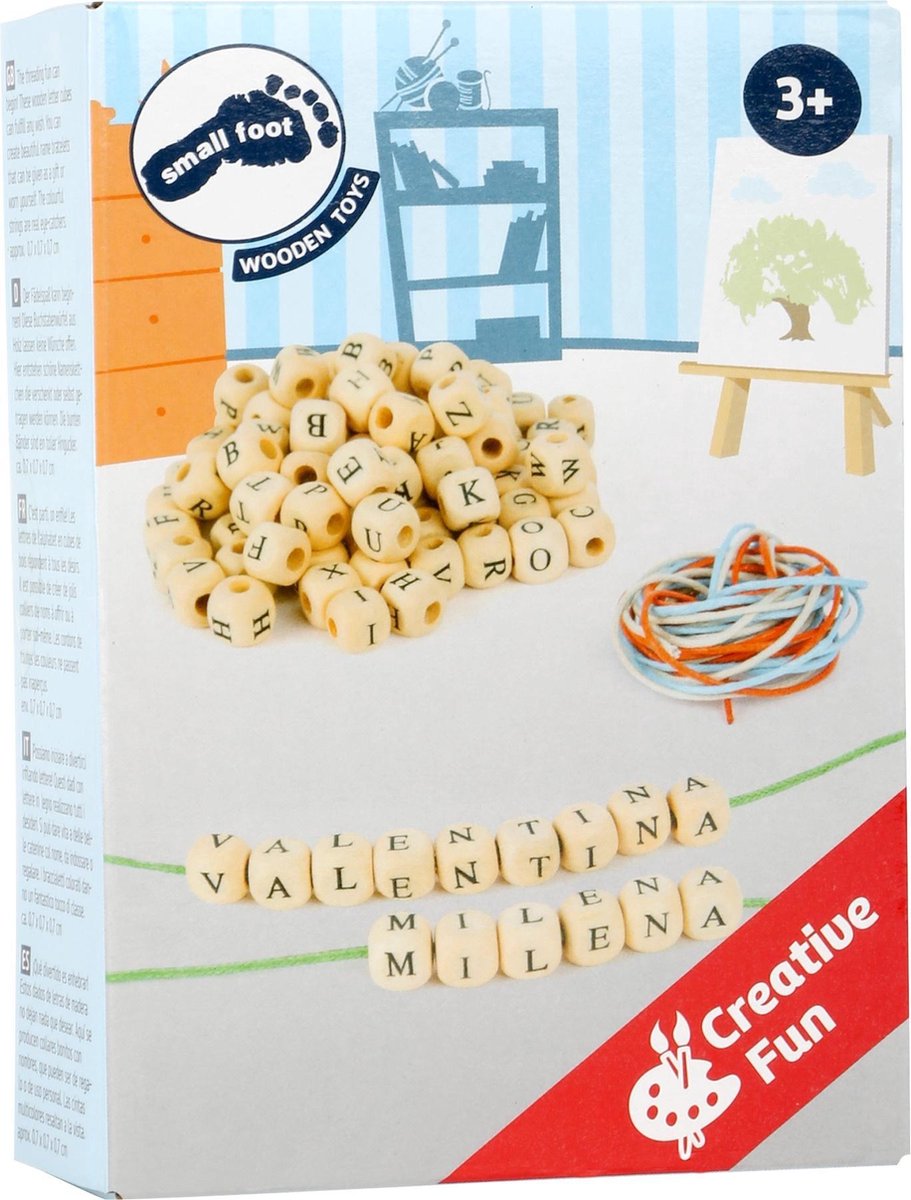 Small Foot Letter sieraden maken hout 7 mm 300 stuks