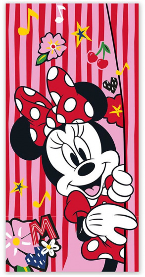 Disney badlaken Minnie Mouse meisjes polyester/rood - Roze