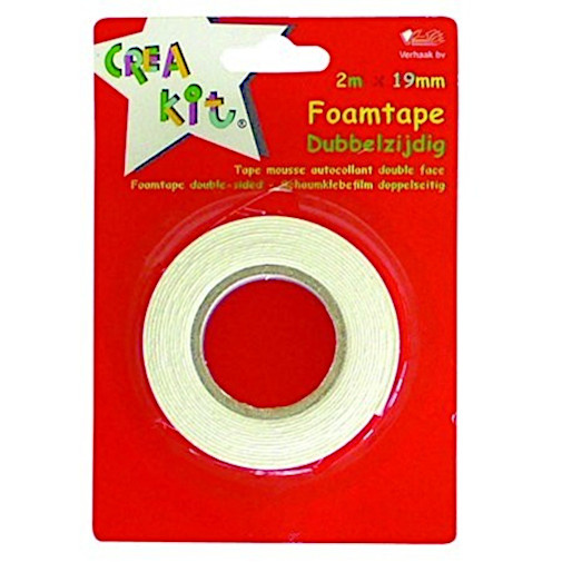 Crea-kit Crea kit foamtape 19 mm dubbelzijdig 2 meter - Wit