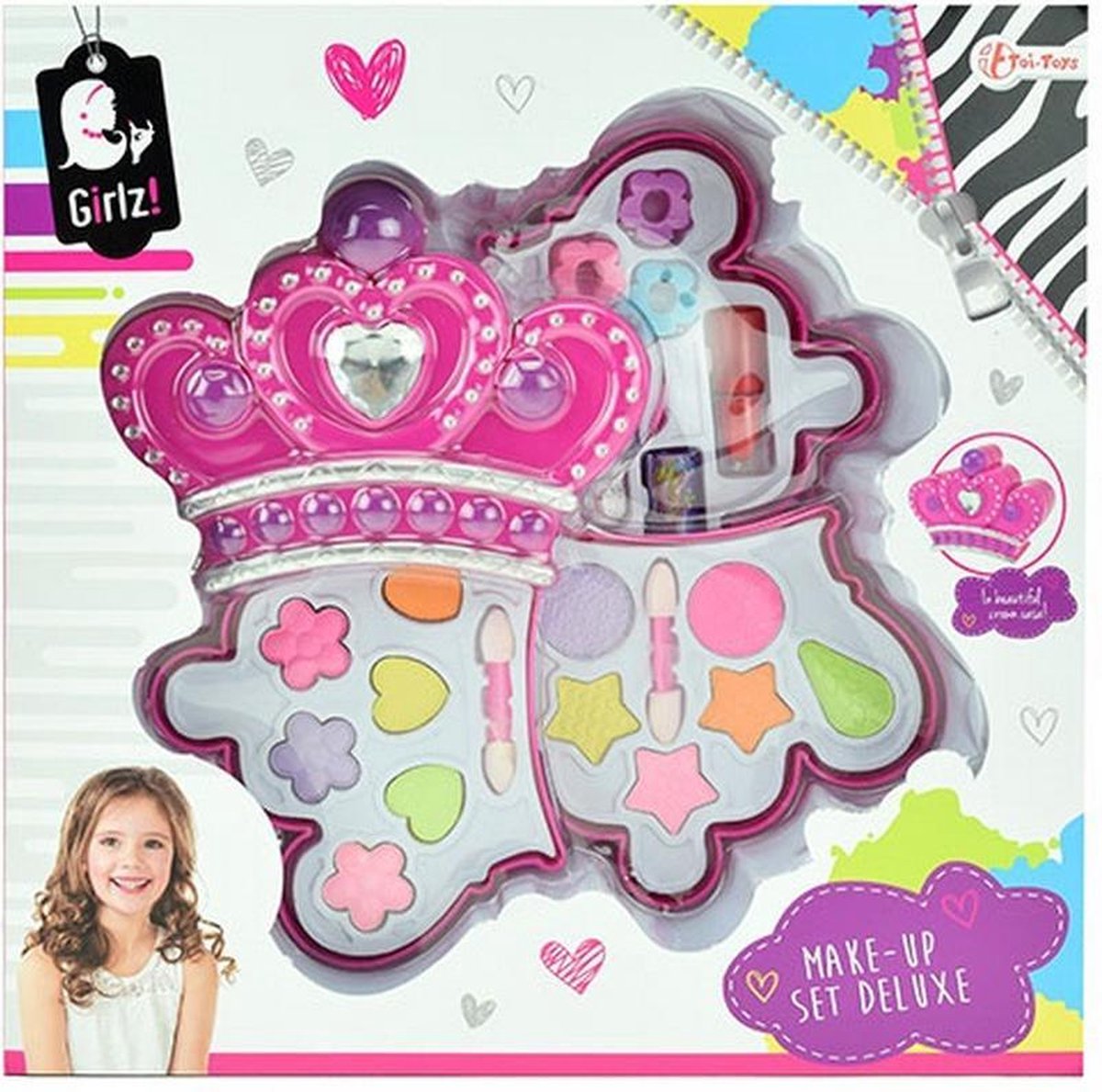 Toi-Toys Toi Toys make upset deluxe kroon 22 cm - Roze