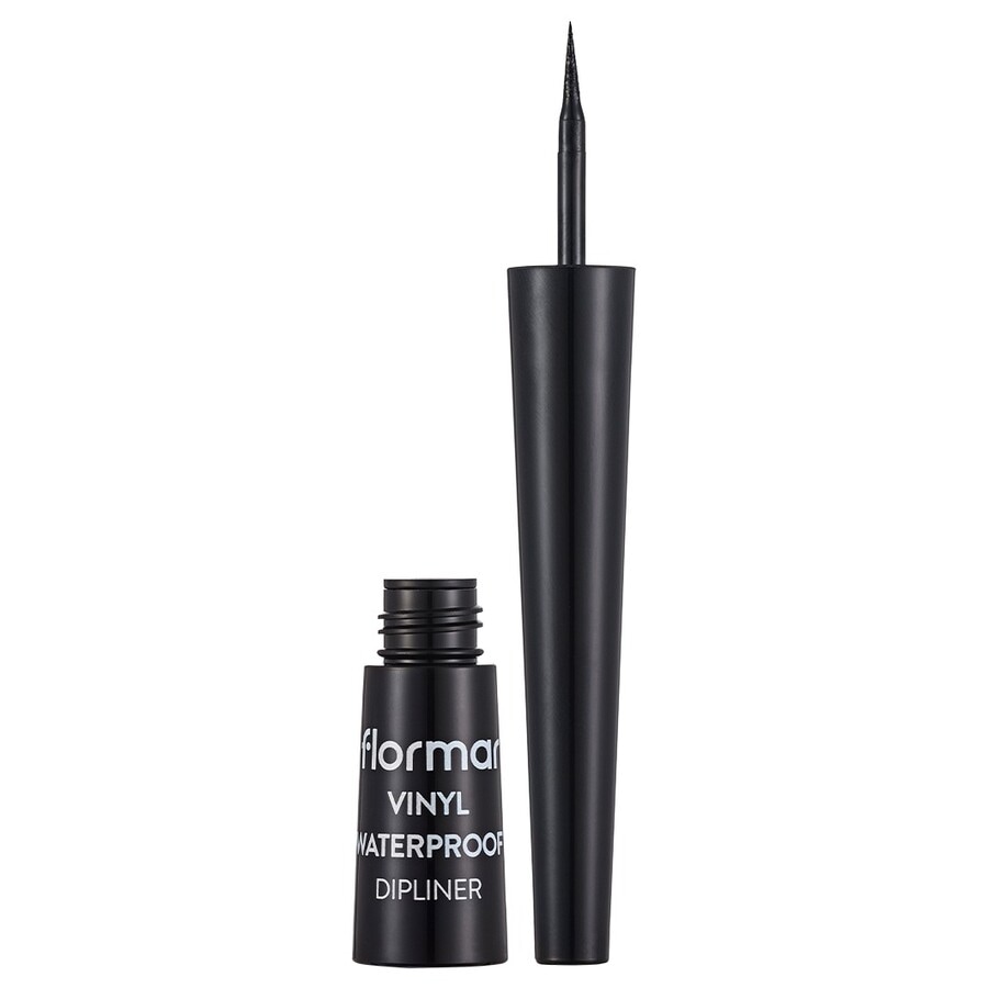 Flormar 01 Black Vinyl Waterproof Dipliner Eyeliner 2.5 ml - Negro