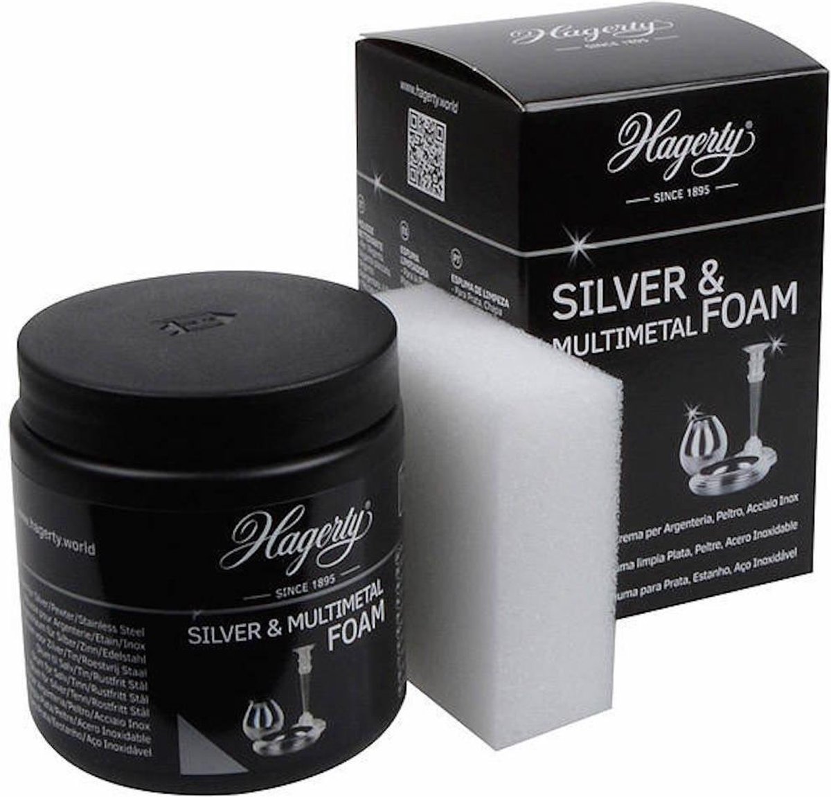 Hagerty Afwasmiddel RVS Bestek - & Multimetal Foam - 185 gr - Silver