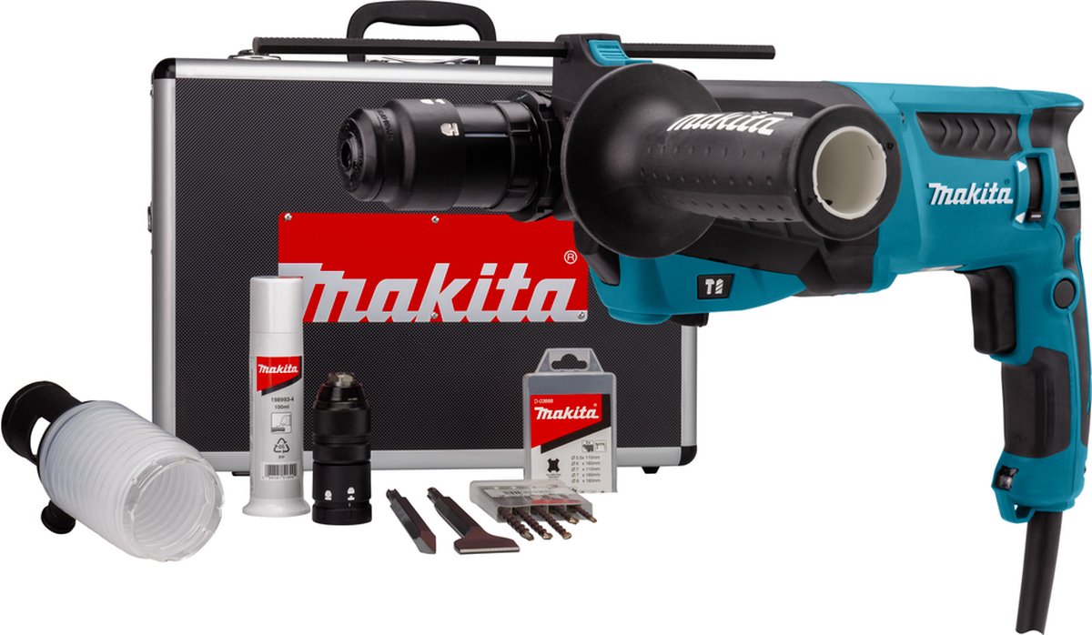 Makita HR2631FTX4 | Combihamer 230V | Incl. 5-delige boor- en beitelset | In koffer
