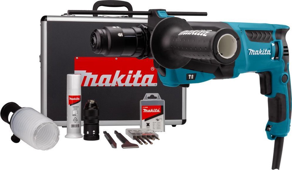 Makita HR2631FTX4 | Combihamer 230V | Incl. 5-delige boor- en beitelset | In koffer