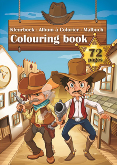W&O kleurboek Cowboy junior A4 papier 72 pagina&apos;s
