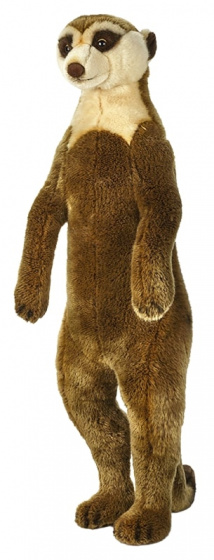 National Geographic knuffelstokstaartje junior 75 cm pluche - Bruin