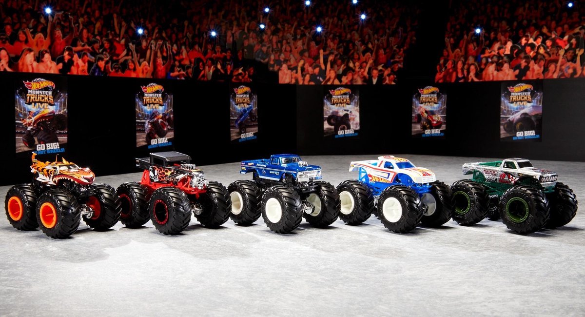 Mattel Hot Wheels monstertruck Dragbus junior 16,5 cm geel/oranje