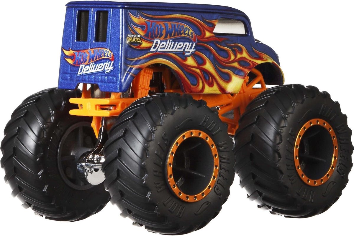 Mattel Hot Wheels monstertruck Dragbus junior 16,5 cm geel/oranje
