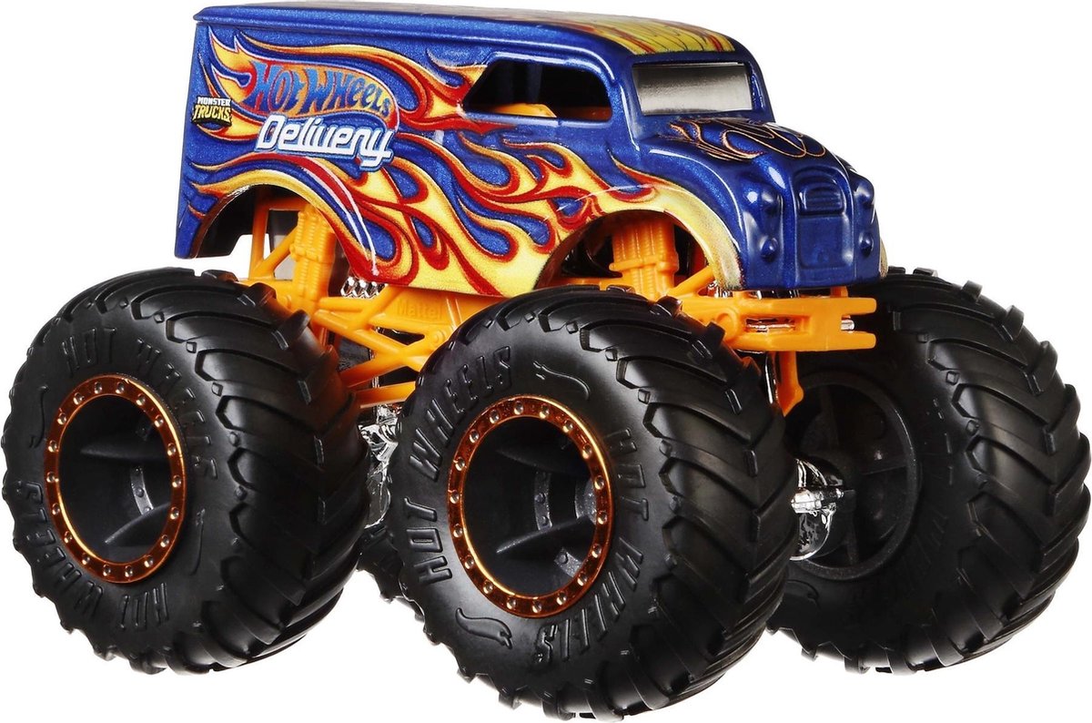 Mattel Hot Wheels monstertruck Dragbus junior 16,5 cm geel/oranje