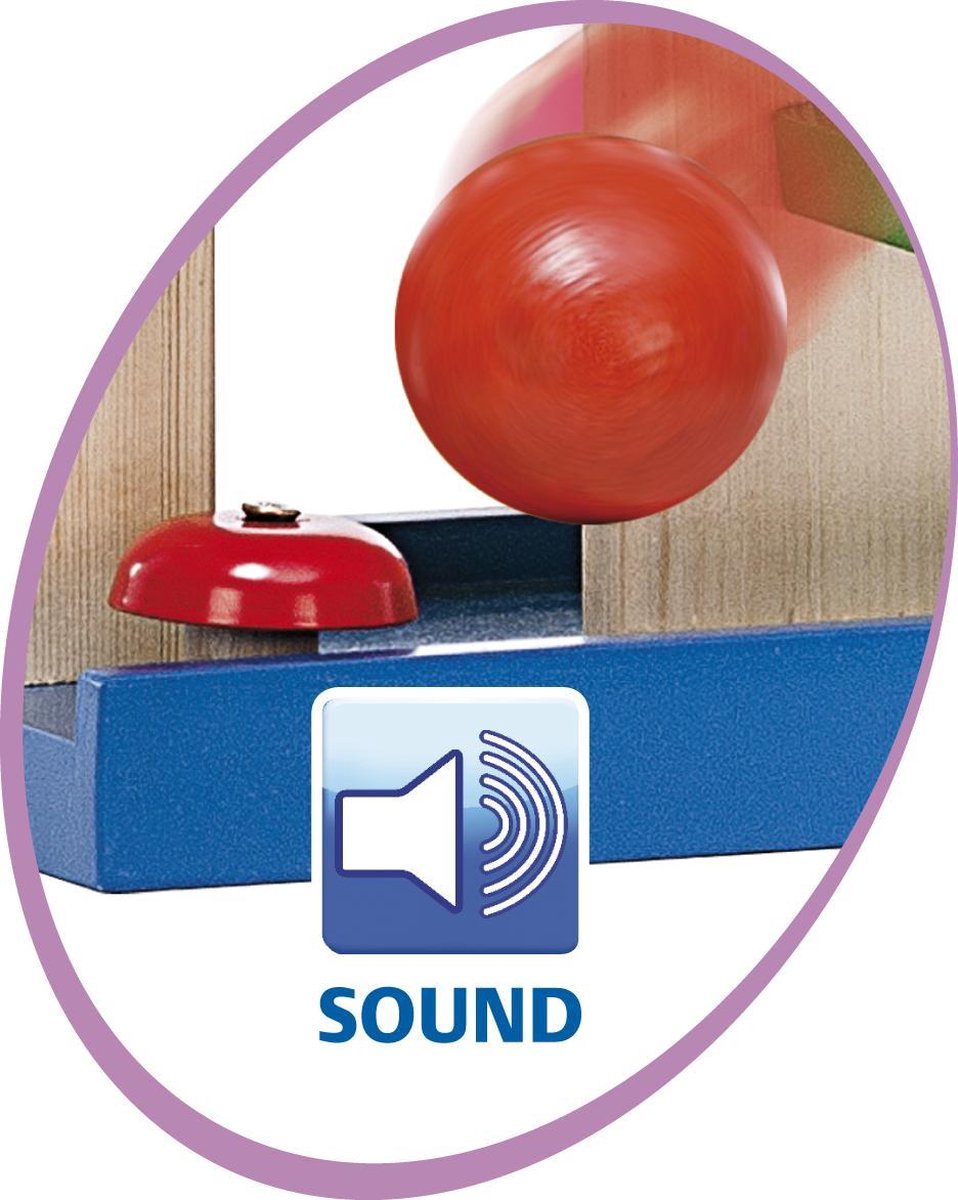 Eichhorn ballenbaan junior 25 x 12 x 34 cm hout/staal naturel