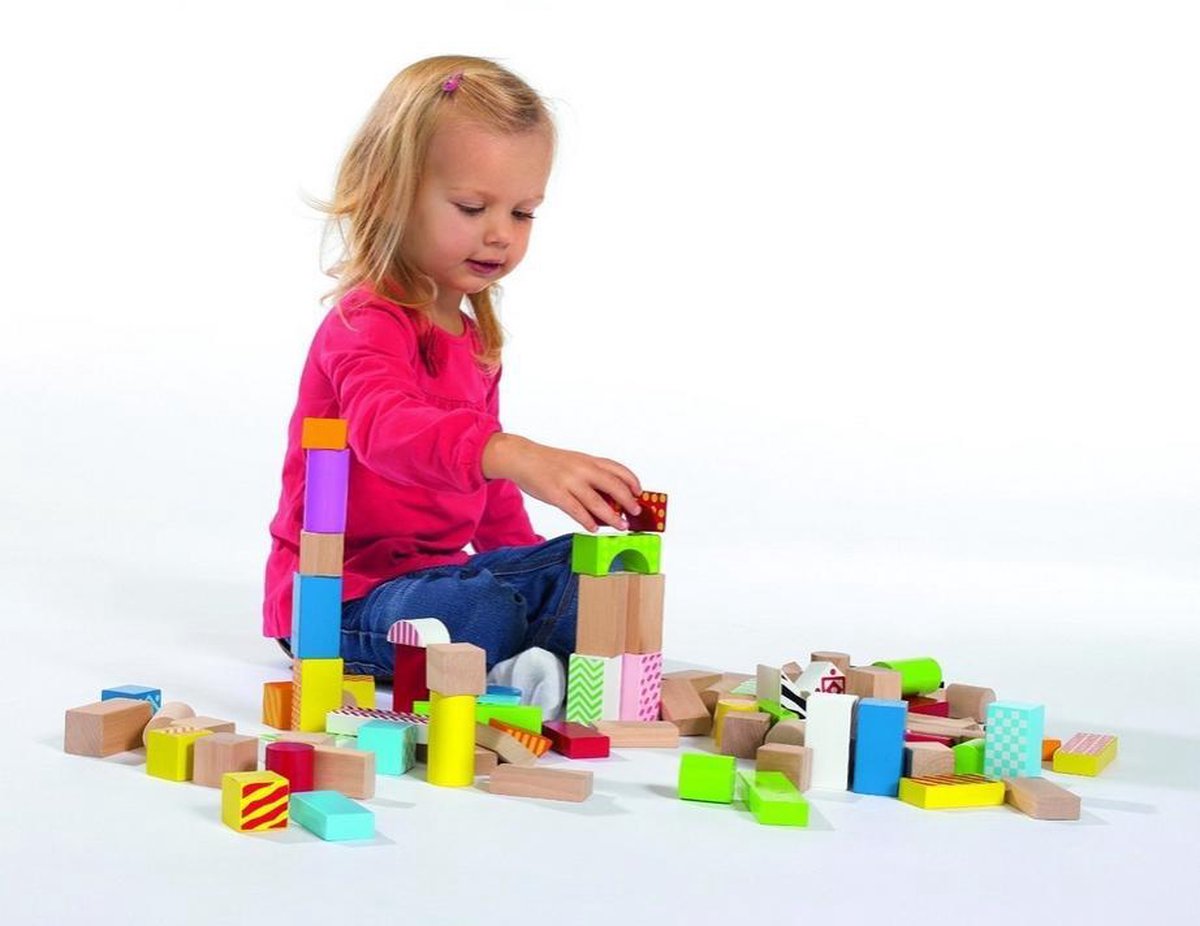 Eichhorn blokkenset junior 19 x 16,8 cm hout 52 delig