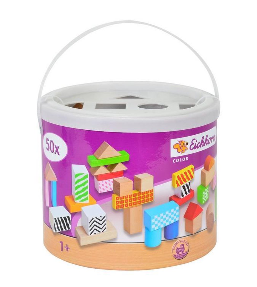 Eichhorn blokkenset junior 19 x 16,8 cm hout 52 delig