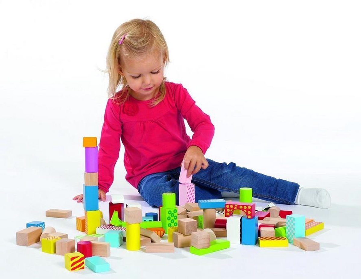 Eichhorn blokkenset junior 19 x 16,8 cm hout 52 delig