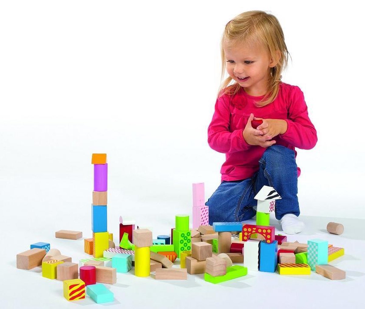 Eichhorn blokkenset junior 19 x 16,8 cm hout 52 delig