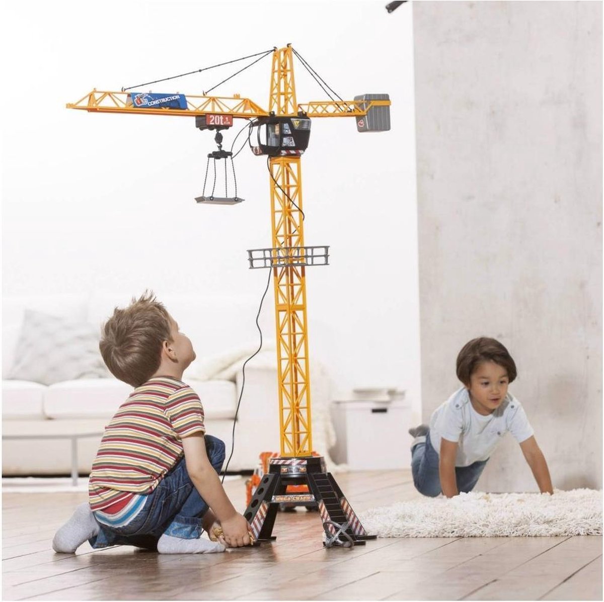 Dickies Toys kraanwagen Mega Crane 120 cm - Geel