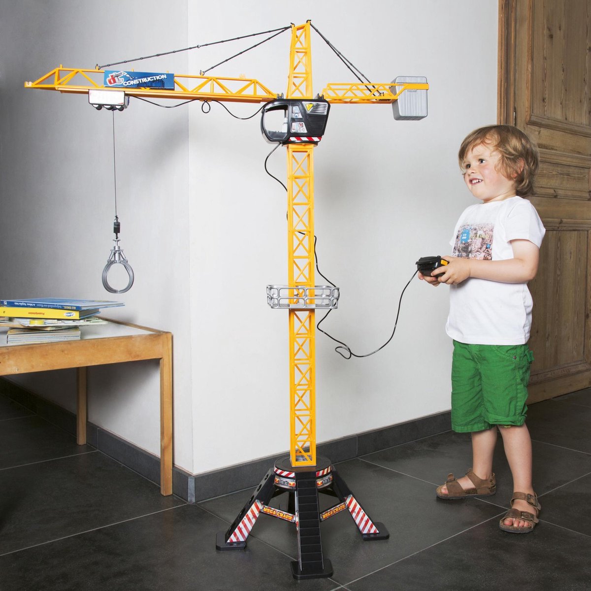 Dickies Toys kraanwagen Mega Crane 120 cm - Geel