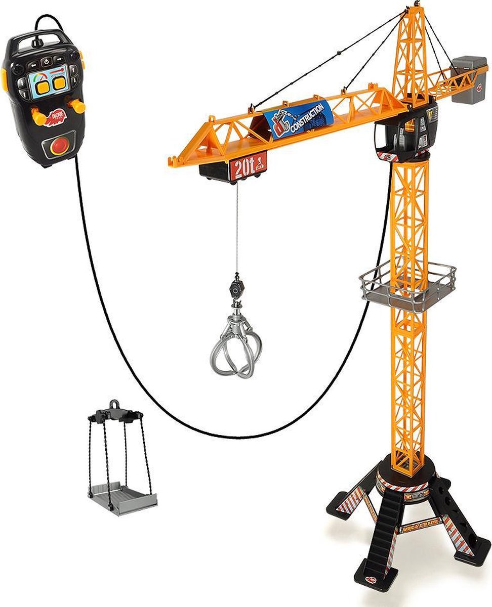 Dickies Toys kraanwagen Mega Crane 120 cm - Geel