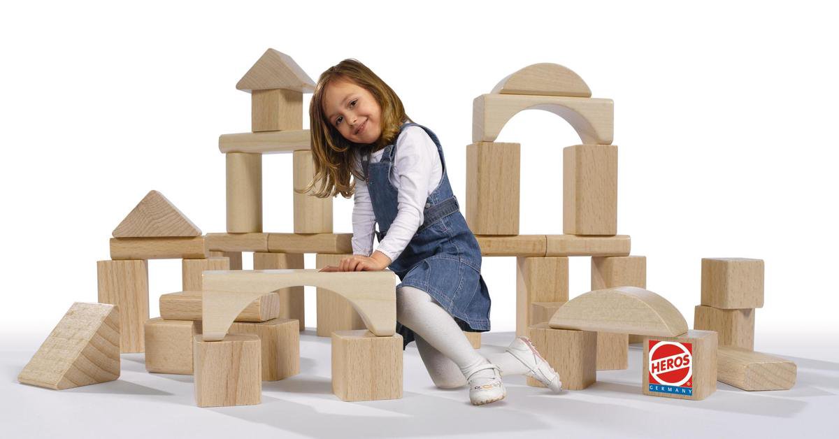 Eichhorn blokkenset junior 24 x 27 cm hout naturel 102 delig