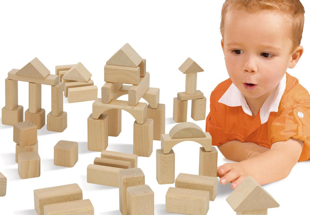 Eichhorn blokkenset junior 24 x 27 cm hout naturel 102 delig