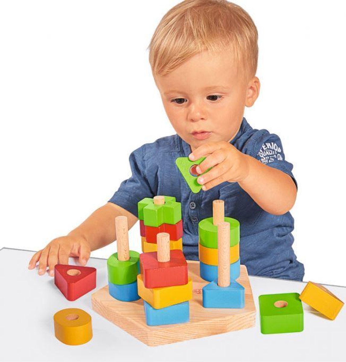 Eichhorn blokkenspel junior 18 x 19 x 10 cm hout 21 delig