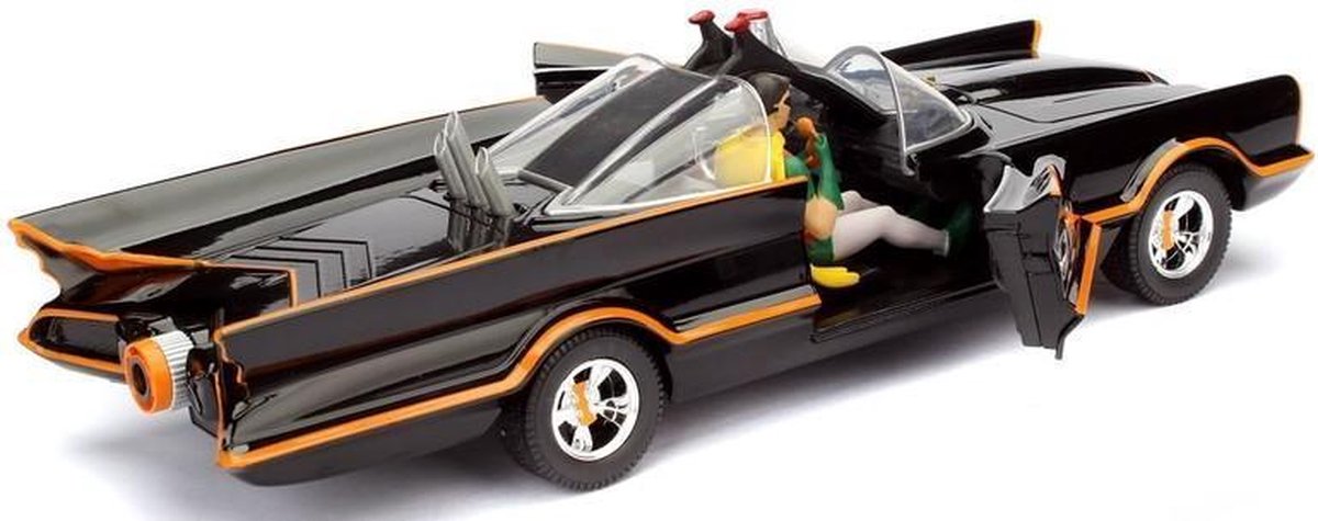 Top1Toys Jada auto Batman 1966 Classic Batmobile 1:24 die cast grijs - Zwart