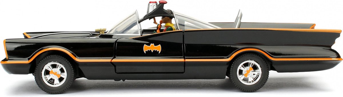 Top1Toys Jada auto Batman 1966 Classic Batmobile 1:24 die cast grijs - Zwart