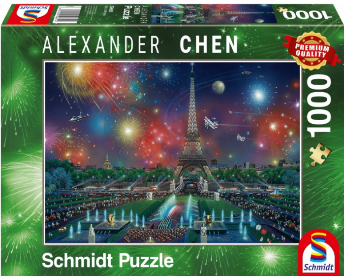 999Games puzzel Ijfeltoren karton 37 cm 1000 stukjes