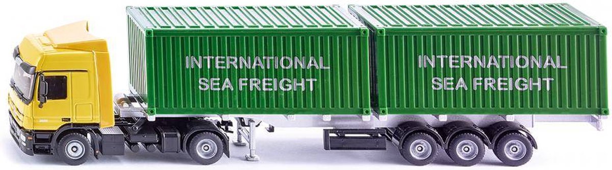 Siku Mercedes Benz vrachtwagen met twee containers/ (3921) - Groen