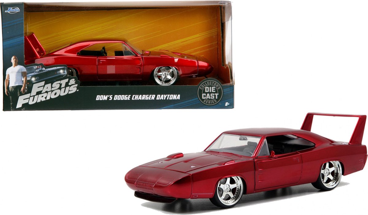 Jada auto Fast & Furious 1969 Dodge Charger 1:24 die cast - Rood