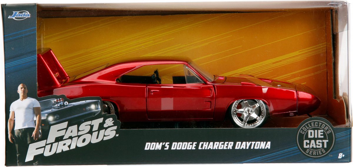 Jada auto Fast & Furious 1969 Dodge Charger 1:24 die cast - Rood