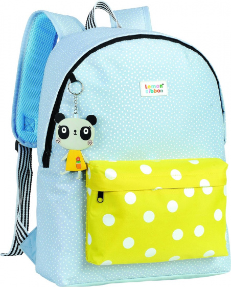 Lemon Ribbon rugzak Panda meisjes 41 x 31 cm polyester - Blauw