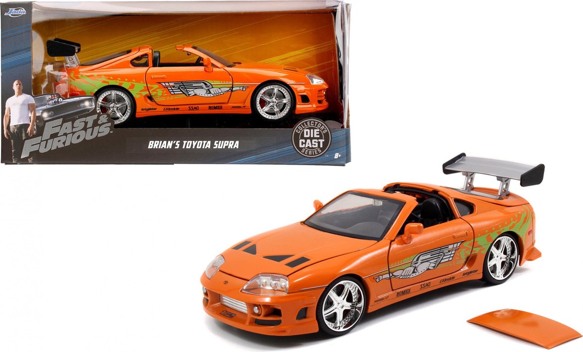 Top1Toys Jada auto Fast & Furious 1995 Toyota S 1:24 die cast - Oranje