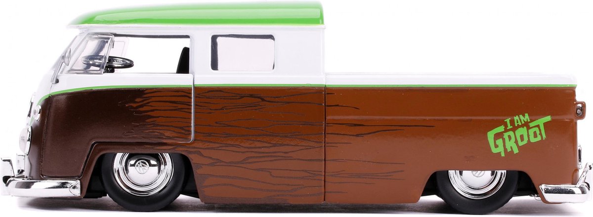 Top1Toys Jada Marvel Groot 1963 VW Bus Pickup 1:24 - Bruin