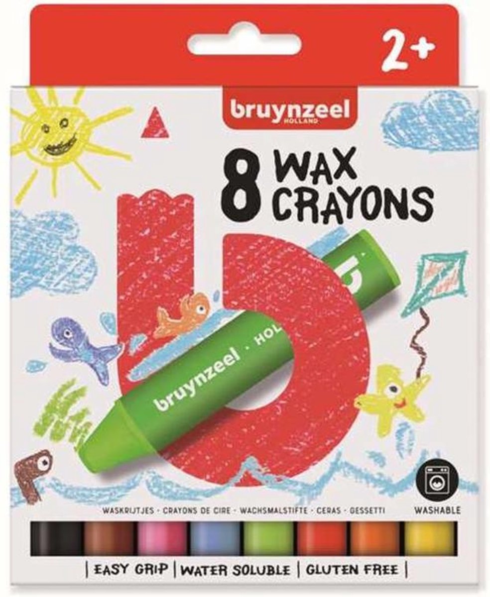 Bruynzeel waskrijtjes Kids 14 x 1,8 cm wax 8 stuks