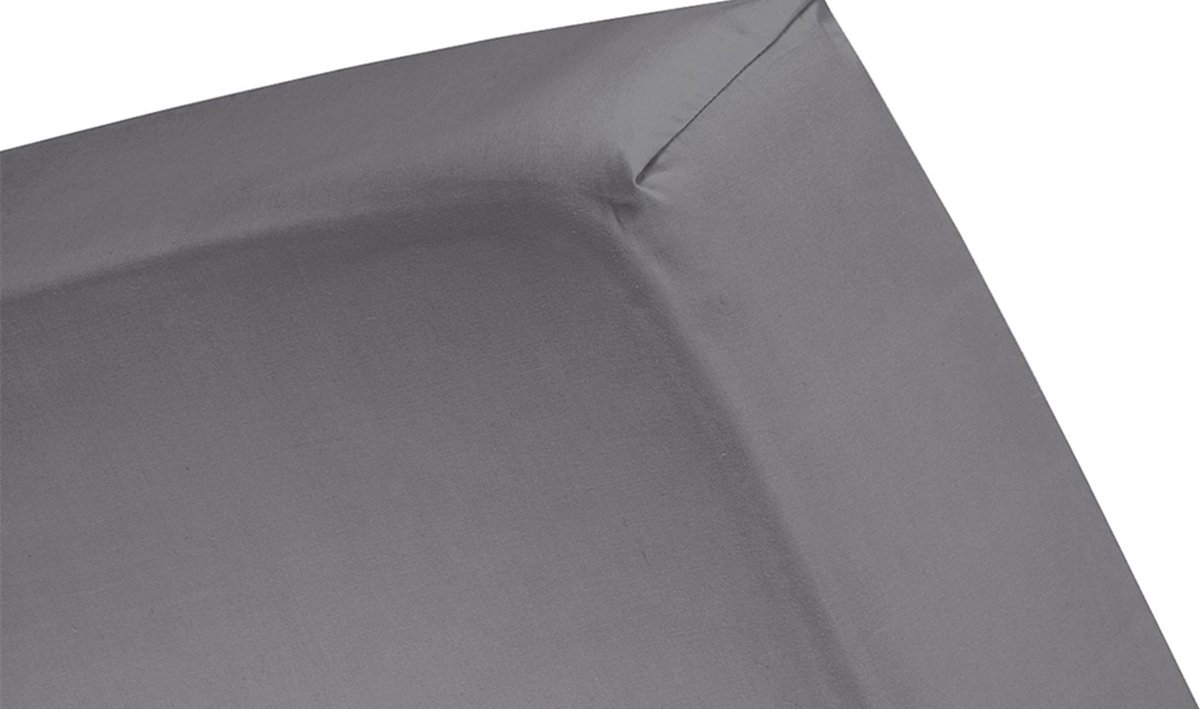 Cinderella Hoeslaken Basic Katoen 40cm Hoekhoogte - Anthracite 90x200cm - Grijs