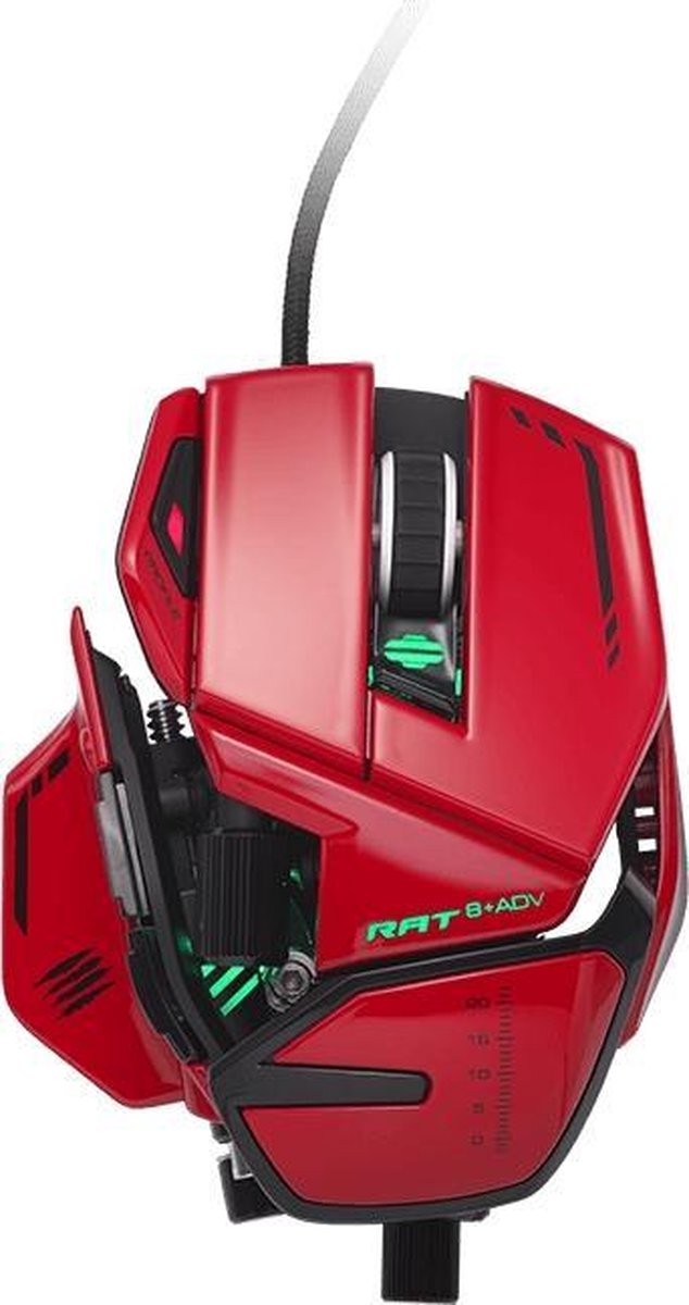 Mad Catz Ratón gaming R.A.T. 8+ ADV - Rojo