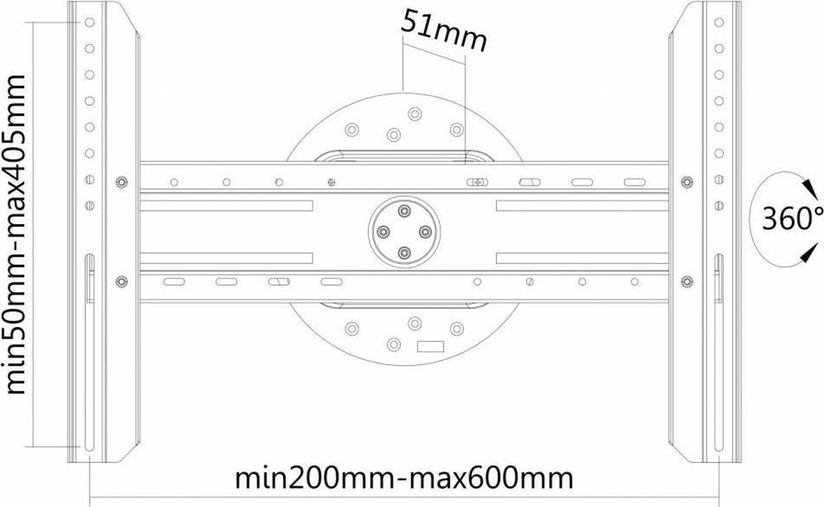 NeoMounts BY NEWSTAR by Newstar LED-WR100BLACK (37-75") - Zwart