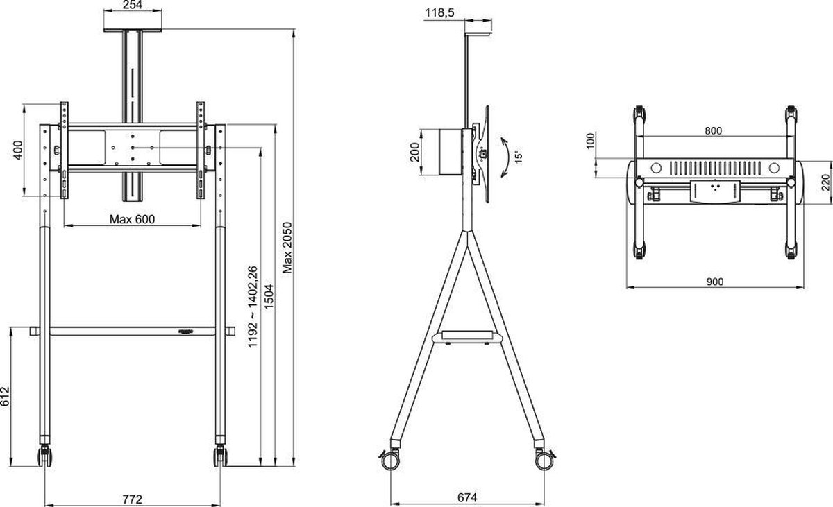 NeoMounts BY NEWSTAR by Newstar NS-M1500BLACK (32-65") - Zwart