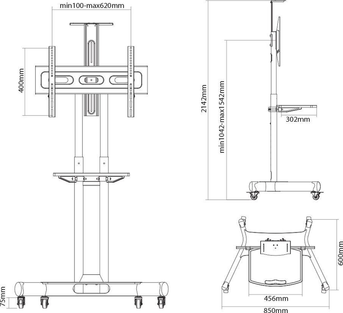 NeoMounts BY NEWSTAR by Newstar NM-M1700BLACK (32-75") - Zwart