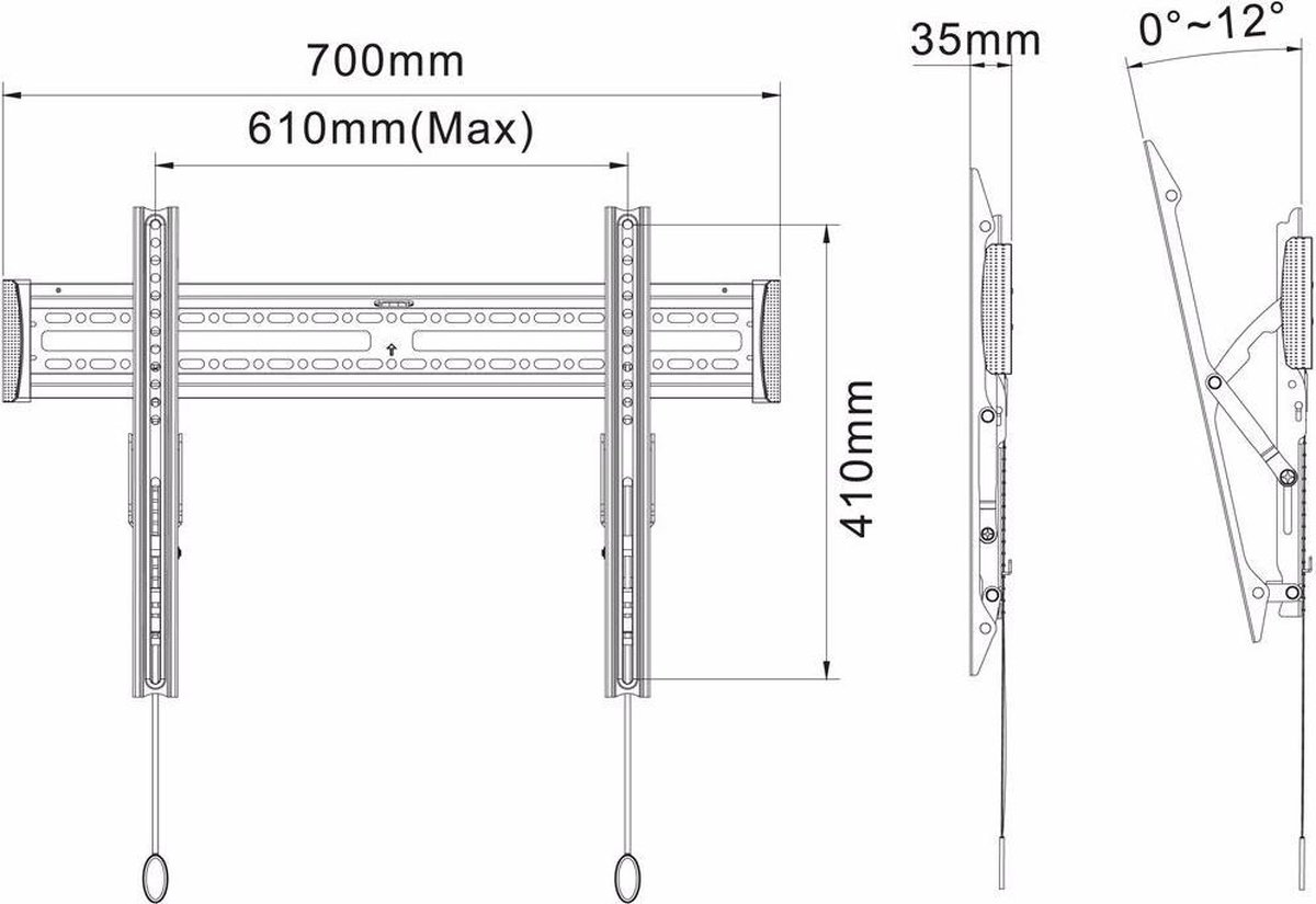 NeoMounts BY NEWSTAR by Newstar NM-W365BLACK (37-65") - Zwart