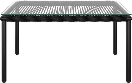 Vidaxl 5-delige Loungeset Met Kussens Pvc - Zwart