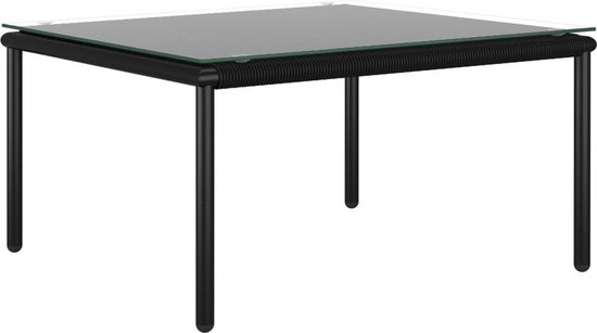 Vidaxl 5-delige Loungeset Met Kussens Pvc - Zwart