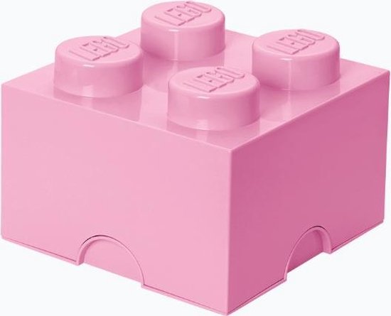 Lego Set Van 2 - Opbergbox Brick 4, Licht - - Roze