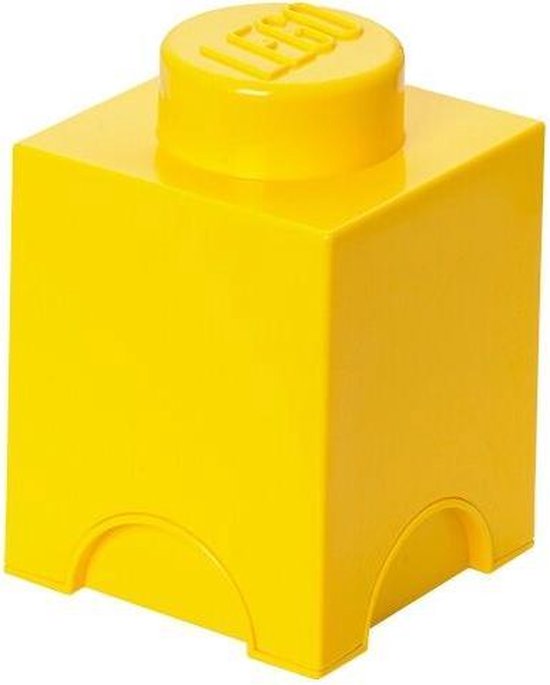 Lego Set Van 4 - Opbergbox Brick 1, - - Geel