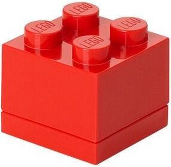 Lego Set Van 4 - Opbergbox Mini 4, - - Rood