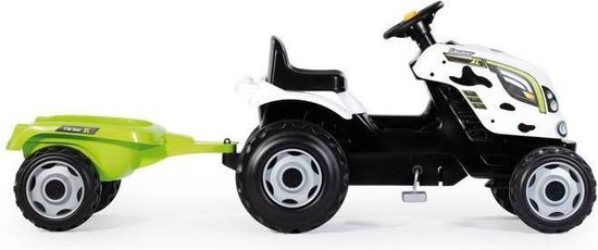 Smoby Kindertractor En Aanhanger Farmer Xl En - Wit