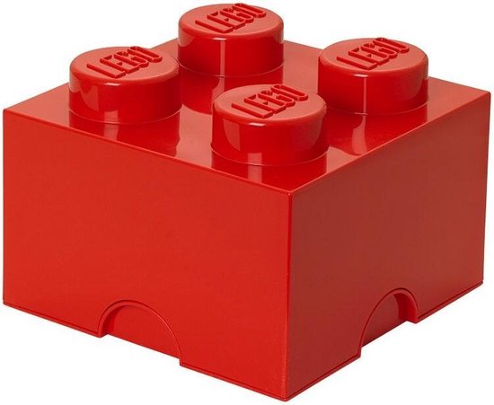 Lego Set Van 2 - Opbergbox Brick 4, - - Rood