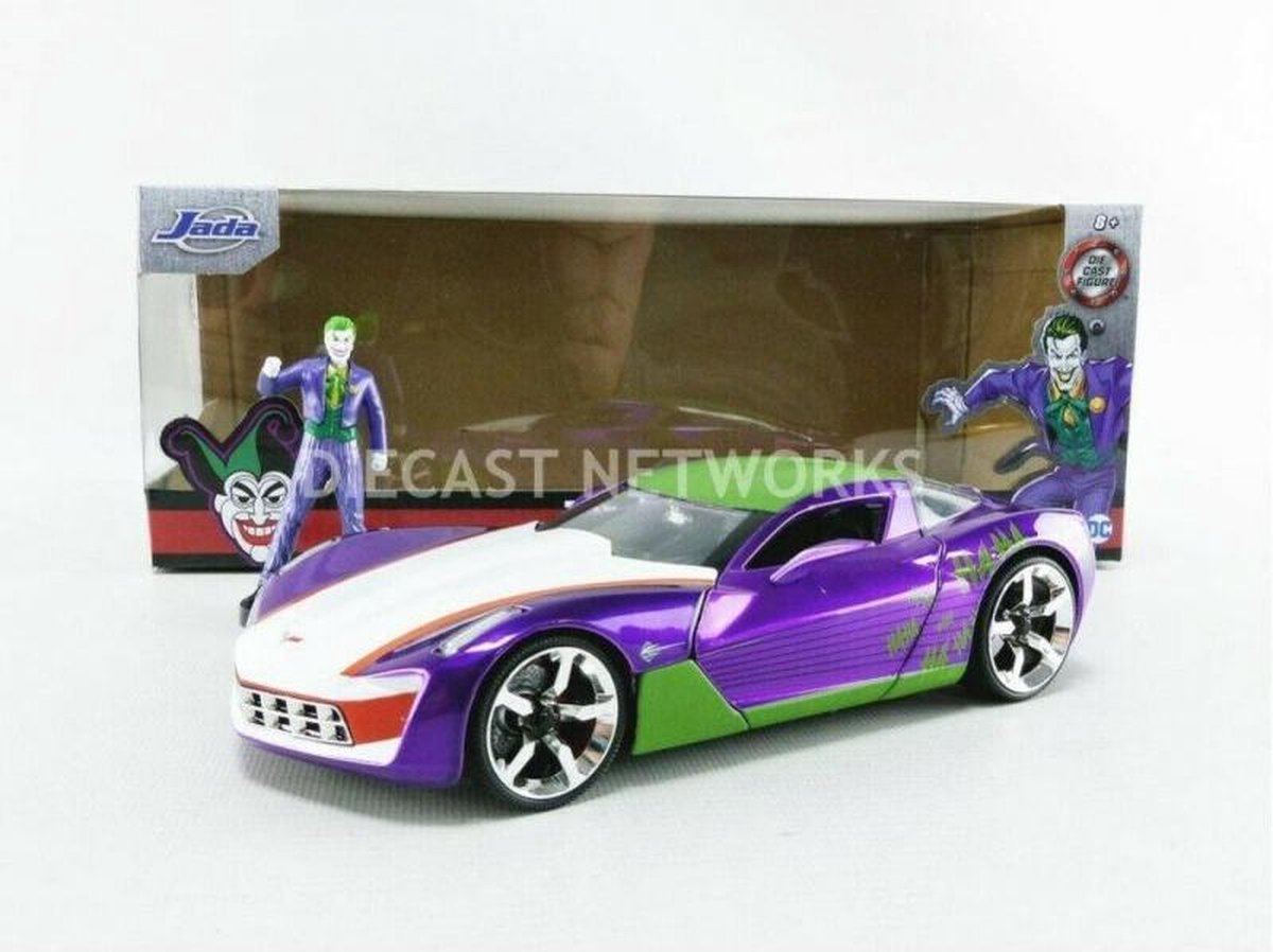 Top1Toys Jada auto Joker 2009 Chevy Corvette Stingray 1:24 die cast - Paars