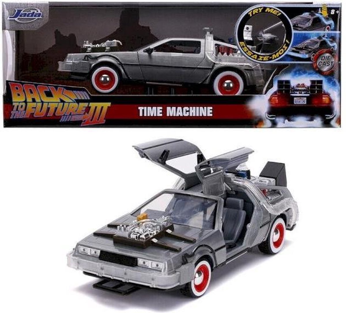 JADA TOYS Jada auto Back to the Future 3 DeLorean 1:24 die cast zilver