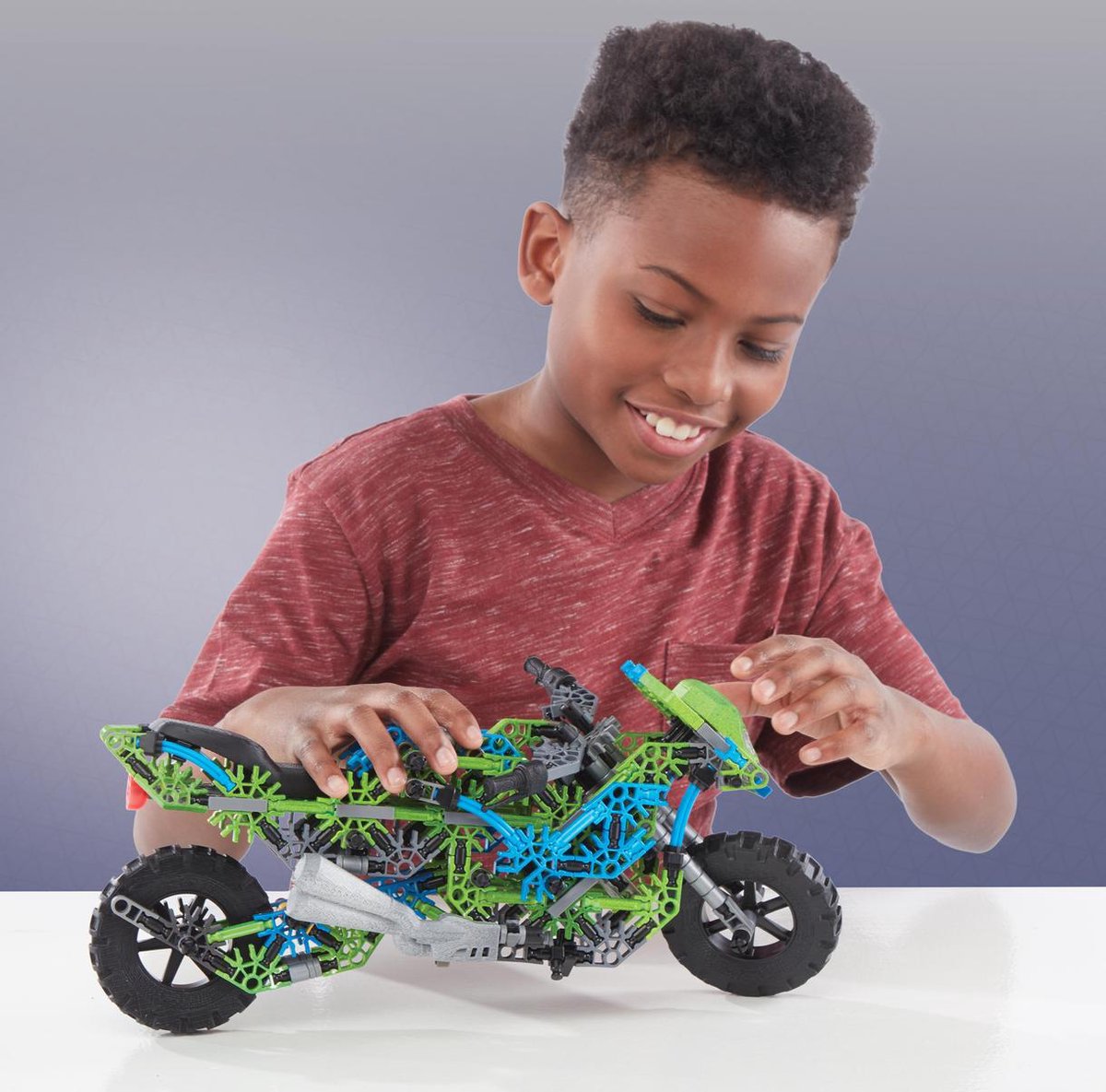K'NEX K'NEX bouwset Mega Motor junior groen/blauw 456 delig